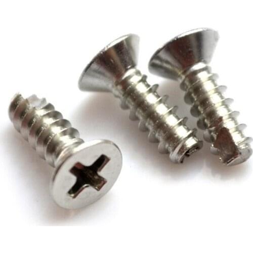 304 stainless steel countersunk head flat cross tail tail cutting self tapping screw / KT slot M3 M4 * 8 10 12 16 20