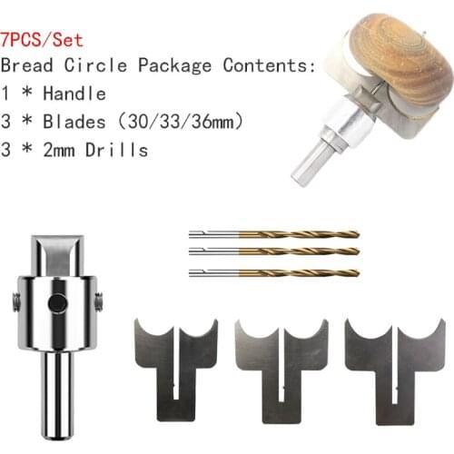 Premium Bread Circle Drill Bit Carbide Blades handle Drill Woodworking Milling Cutter Bread Circle Molding Tool 30/33/36mm