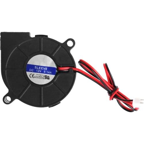50mmx15mm DC 12V 0.14A 2-Pin Computer PC Sleeve-Bearing Blower Cooling Fan 5015