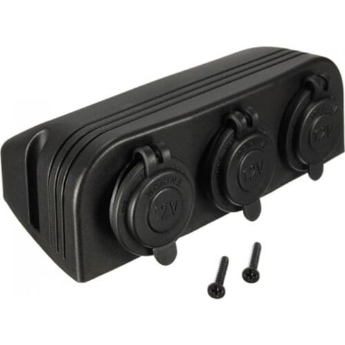 Waterproof 21mm Inner Diameter Marine Boat Caravan Car Three Cigarette Lighter Splitter Power Socket include 2 screws