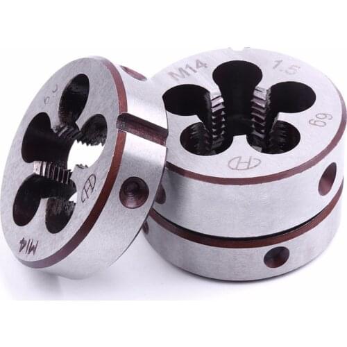 1pc Alloy Steel M14x1/1.25/1.5mm Thread Die Threading Tool Right Hand Screw Die for Mold Machining Steel Cast Iron Copper Tool