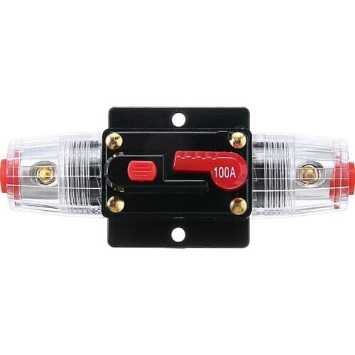 12V 100A Auto Car Bike Stereo Audio Circuit Breaker Reset Fuse Inverter Home Use Amplifier Refit Fuse Adapter