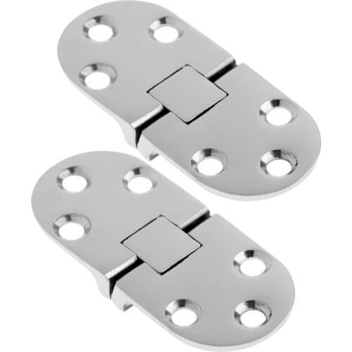 2pcs 316 Stainless Steel Flush Strap Hinge Door Hinge For Boats