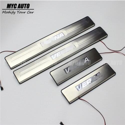2010 2011 2012 2013-2016 For Hyundai Verna Door Sill Plate Stainless Steel Protecter Trim Accessories Welcome Scuff Peadls