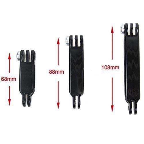 3 in 1 Nylon Extension Arm Set for GoPro Hero4 / 3+ / 3 / 2 / 1 --Black