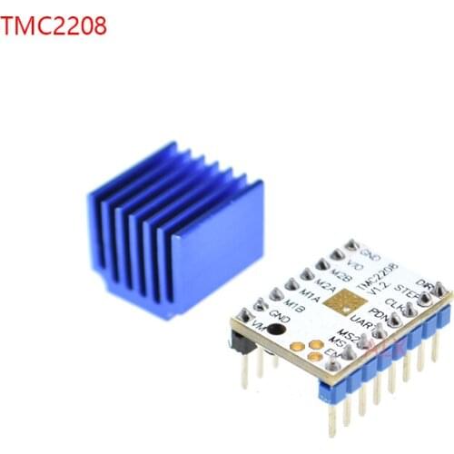 5pcs Super Silent TMC2208 V1.2 Stepstick Stepper Motor Driver Module + Heat Sink For 3D Printing Motherboard Aim VS TMC2100