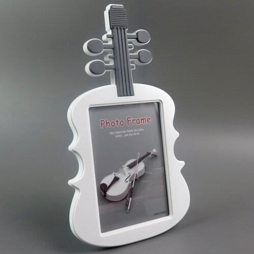 7 Inch Cute Carton Violin Shape Baby Photo Frame Lovely Kids Picture Holder Photo Display Frame For Home Decor Gift