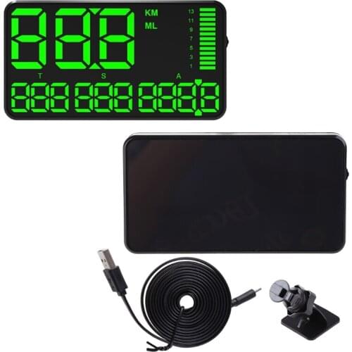 C90 Car HUD Head Up Display GPS Speedometer Speed Display KM/H MPH For Car