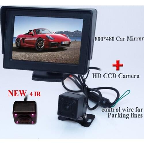 HD LCD car monitor bring the high resolution and 4.3" screen+waterproof IP 69K auto car back up camera fit into all cars
