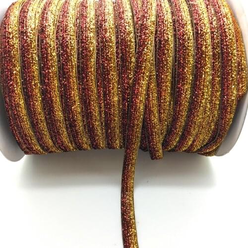 Free shipping 5 yards 3/8 "10mm Multicolor Glitter Velvet Ribbon Headband Clips Bow Decoration #RS-19