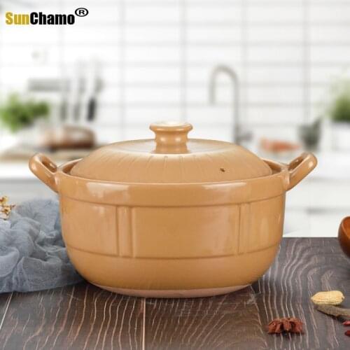 Household Kitchen Soup Pot High Temperature Open Flame Ceramic Cooking Pot Steamer Casserole Multifunctional Cookware