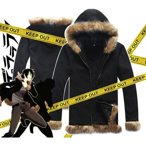 Durarara 3 way standoff Cosplay Costume Black Coat Izaya Orihara Jacket Sweatshirts Top Unisex Men Women