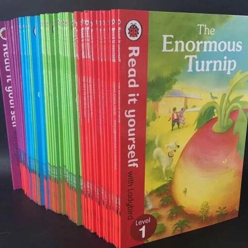 50 books/set ladybird Read it yourself level 1 to level 4 English Picture story books Level reading children learning textbook