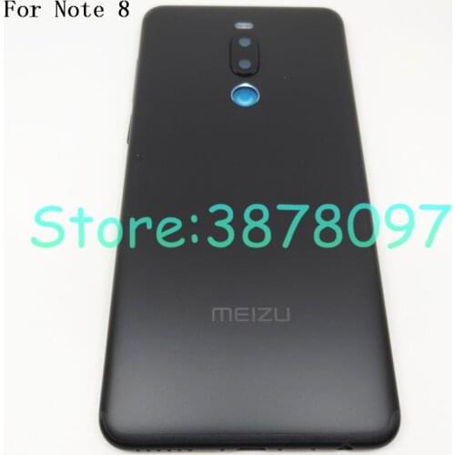 Metal Battery Door Back Cover Housing Case 6.0" For Meizu Note 8 M822H With Camera Lens +Power Volume Buttons