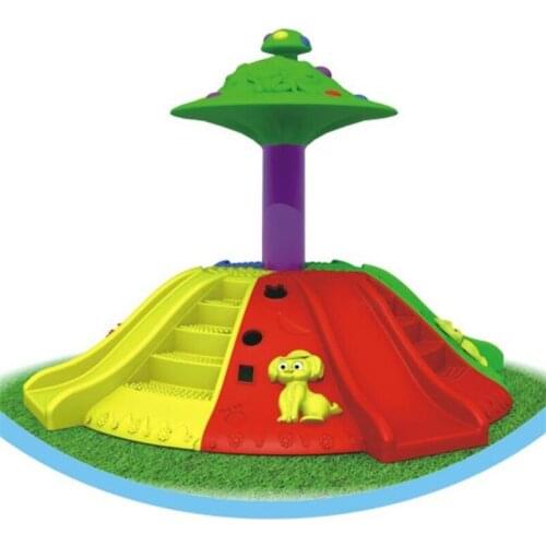 Multifunctional playground climbing the hillside nursery school childrens toys, plastic slide YLW-PT181108