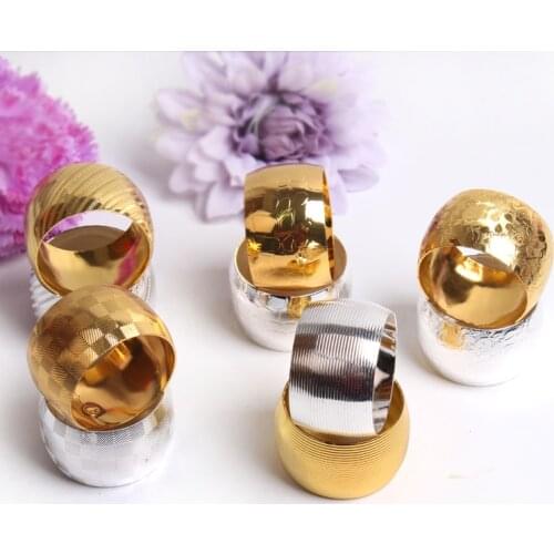 10pcs Fashion napkin ring stainless steel napkin ring model between napkin buckle cloth ring simple modern western napkin ring