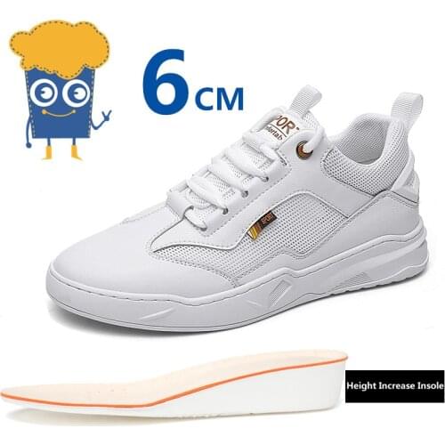 Men Sneakers Heightening Shoes Elevator Shoes Height Increase Shoes Insoles 6CM Summer ManTall Shoe