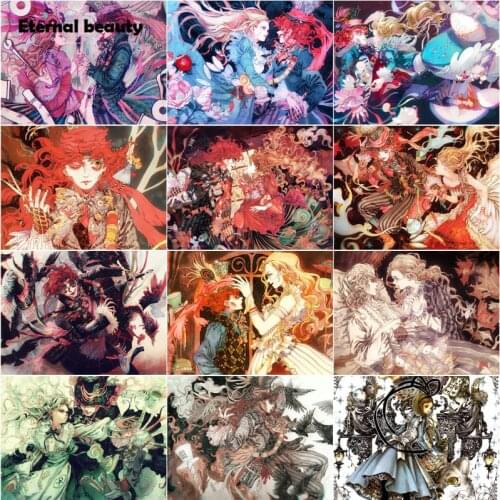 Diamond Painting Kit Anime Characters Mosaic Art Paintings Full Round Square Diamond Embroidery Illustration Art Rhinestones