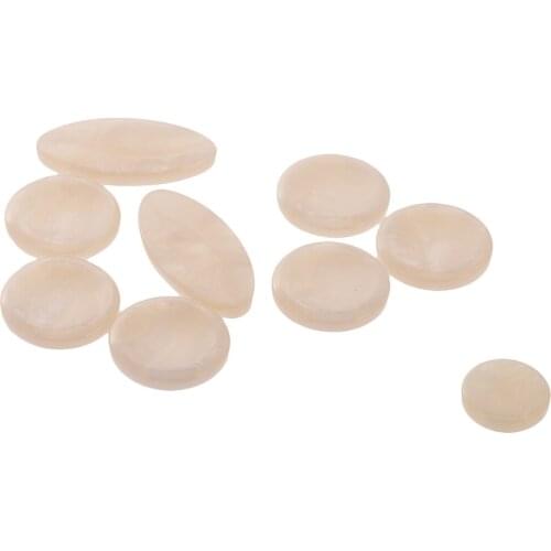 Set of 9 Pieces Saxophone Key Buttons Inlays for Alto/Tenor/Soprano Sax Parts New
