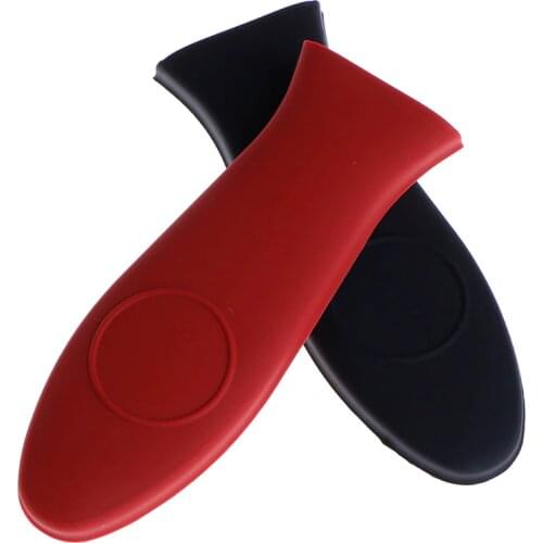 Non-Slip Silicone Handle Holder Cookware Parts Potholder Cast Iron Skillet Grip Sleeve Cover Pots Pans Handle Parts