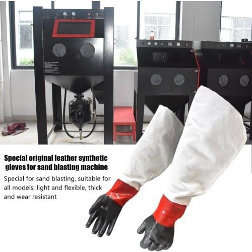 Canvas Leather Original Sandblasting Gloves Breathable Comfortable Wear-Resisting Gloves Sandblasting Machine Accessories