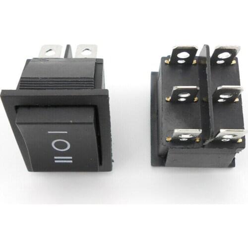 20A Inverted-Control-Converter Button-Switch Motor Three-Pole-Switch on-Off-On Rocker-Power Reverse for DC Motor CW-CCW