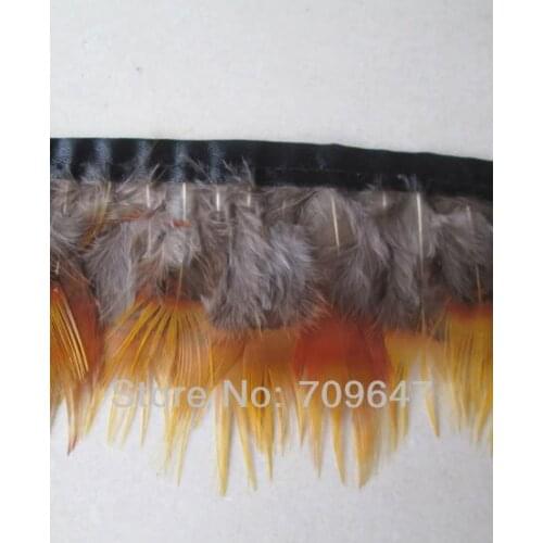 Feathers! 2Yards/Lot Height 6.0cm Natural Color Trim GOLDEN PHEASANT Yellow Plumage Feathers Fringe,Feathers Decoration