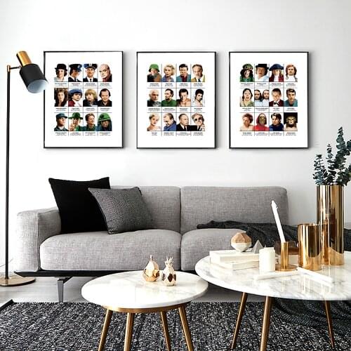 Retro Celebrity Prints Posters Stanley Kubrick Characters Canvas Painting Wall Art Pictures Livingroom Bedroom Home Decor