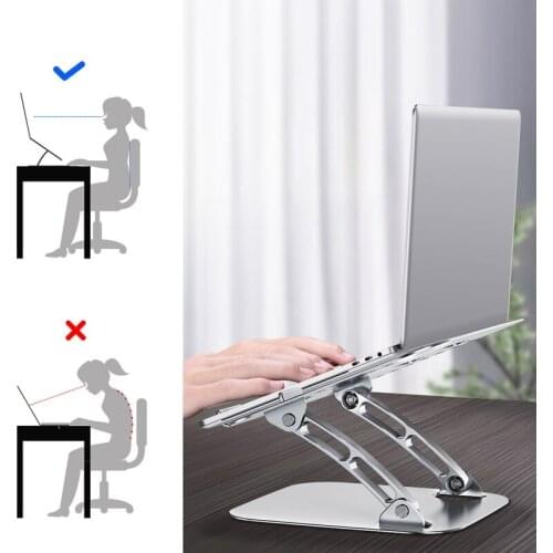 Adjustable Height with Multiply Angle Laptop Notebook Stand with Adjustable Riser Compatible for MacBook Pro/Air, Surface Laptop