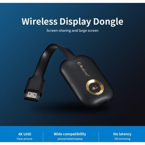 4K UHD Receiver Miracast Adapter Wireless Dongle WiFi Display Dongle Wireless Screen Converter Adapter DLNA Airplay