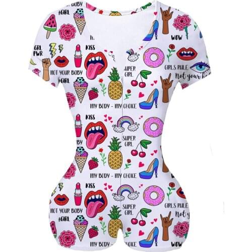Custom Made Sexy Womens Summer Clothing Jumpsuit Bodysuit Girl Power x No Men Allowed Sublimation Printing Long Short Onesie