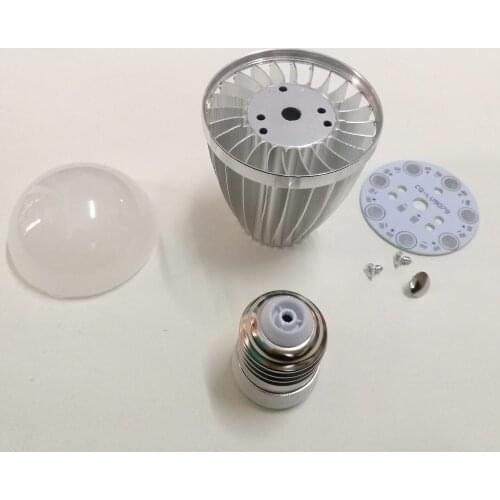 DIY E27 7W LED bulbs Lamp Shell 7*1W high Power Bulb Case Not have LED and drive X10