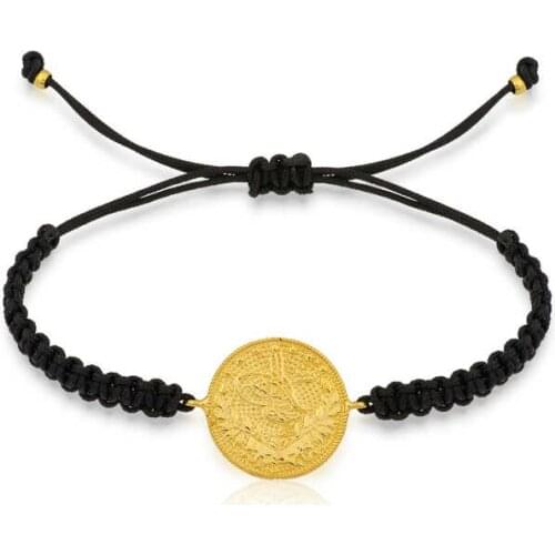 Tevuli 925 Sterling Silver Reşat Detailed Macrame Drawstring Bracelet