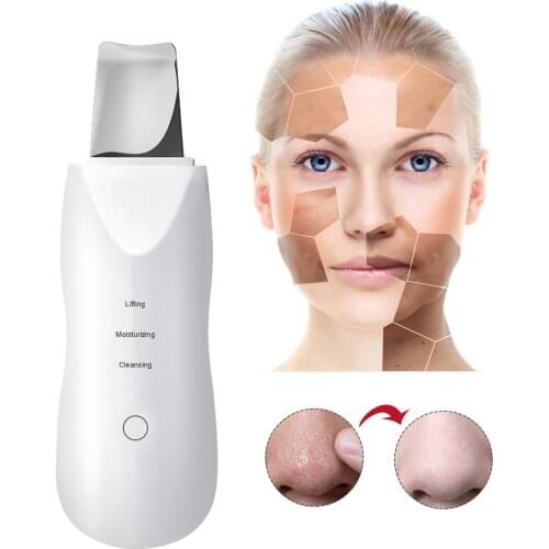Ultrasonic Scrubber Deep Cleaning Cavitation Peeling Facial Peeling Ultrasonico Spatula Exfoliating Beauty Instrument Skin Care