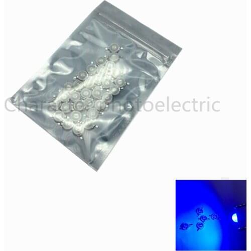 100pcs Freeshipping! 3W 395NM UV LED /Ultra Violet High Power LED Bead Emitter 395-400NM led 3w chip uv led diode