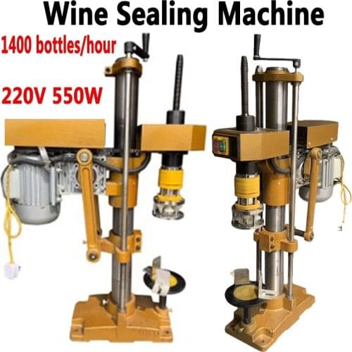 220V 550W Electric Wine Bottle Sealing Capper Capping Machine Semi Automatic Sealing Machine for Wine with Aluminum Plastic Cap