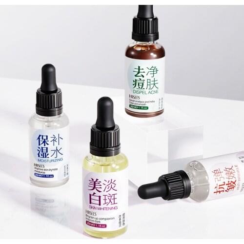 30ml Hyaluronic Acid Shrink Pore Face Serum Shrinking Whitening Moisturizing Brightening Spotting Serum Facial Treatment TSLM1