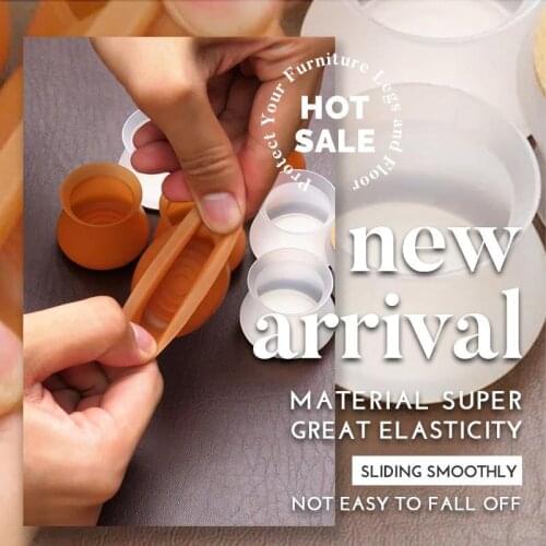 4Pcs Upgraded Furniture Silicone Protection Cover With Felt Pad Non-slip Table Chair Leg Caps Floor Protector Table Feet Covers