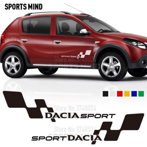 5 Pairs Car Styling For Dacia Dokker Duster Sandero Lodgy Logan MCV 4X4 Stepway Car Accessories Automobiles Car Stickers Decal