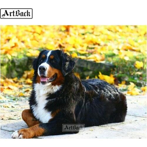 New animal 5d diamond painting dog full square / round cross stitch 3d diamond mosaic sticker crafts embroidery decoration