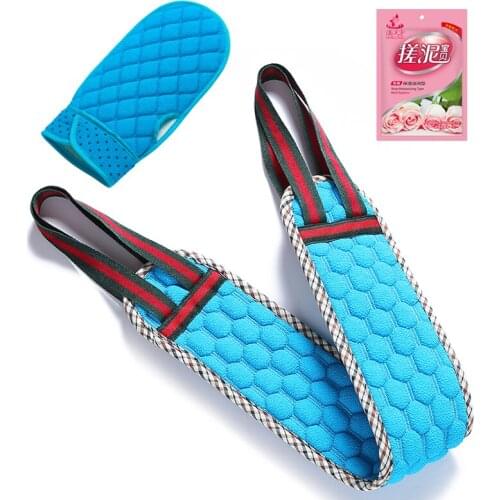 Flower Rubbing Bath Towel Pullback Strip Rubbing Back Strip Korea Strong Double-sided Grinding Gloves Soft Bathroom Accessories