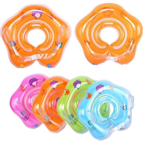 Newborn Safety Inflatable Cushions Floating Swimming Ring Neck Ring Tube Safety Infant Float Circle for Bathing Inflatable