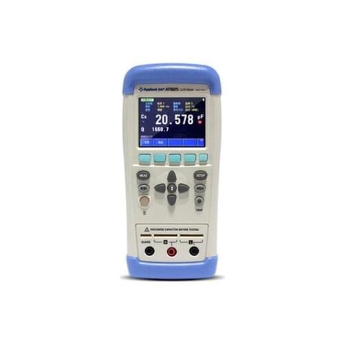 Digital Portable Handheld Hi-Accuracy LCR Meter 10KHz L C R Q D Z Theta ESR Tester TFT LCD Touch Screen USB AC100-240V AT825