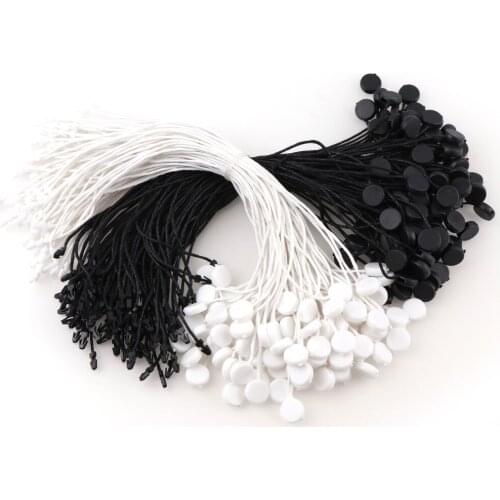 100Pcs 20cm Length Round Wax Line Tag Rope Cords Hanging Tablet For Garment Bag Tags Cards, DIY Clothing Accessories