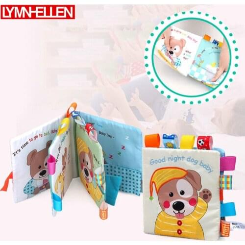 Baby Infant Soft Cloth Book Animal Stereoscopic Tail Cognize Non-Toxic Educational Kids Toys 0-2 Years Old