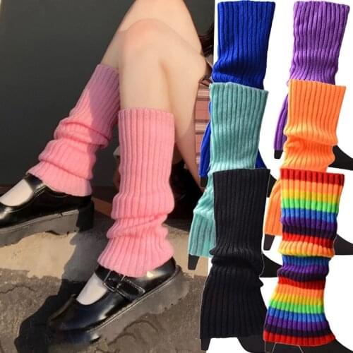 Autumn and Winter Long Knitted Thick Wool Leg Covers Thick Warm Leggings SocksBoots Piles of Socks for Women Winter