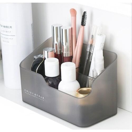 Plastic Makeup Bathroom Storage Box Cosmetic Organizer Desktop Make Up Jewelry Storage Case Sundries Table Container Organizer