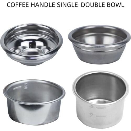Espresso semi-automatic coffee filter stainless steel powder brewing bowl single and double bottomless filter coffee cup filter