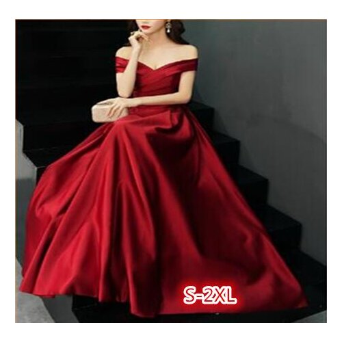 Toast dress 2021 new summer fashion look thin red bride wedding party female long