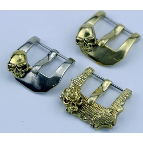 TOTOY Oxidized DIV brass / white copper 20MM 22MM 24MM belt buckle steel buckle fit fat sea really male rough buckle